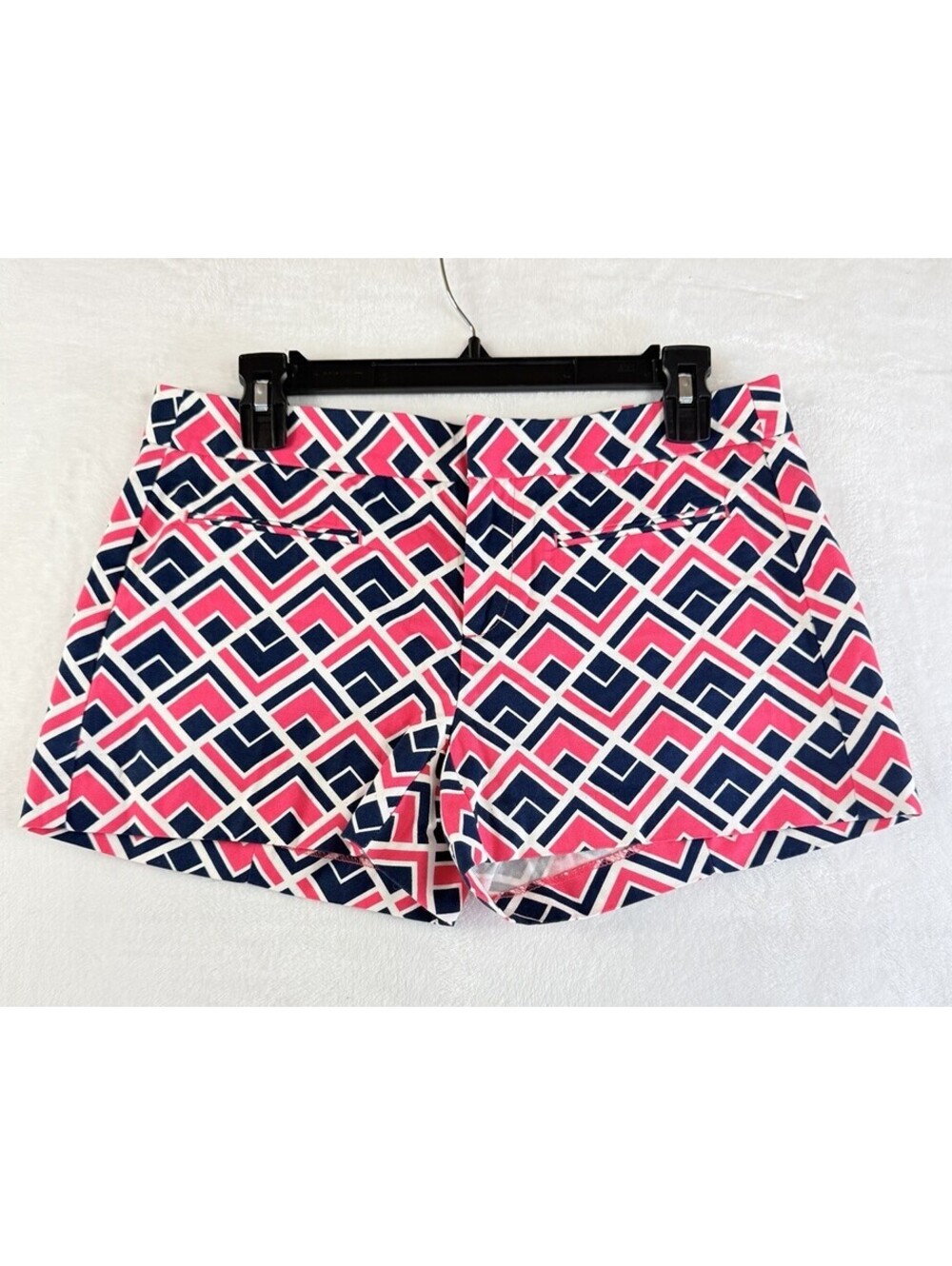 Gap Shorts 4 Petite Womens 3” Pink Blue Geo Print 4P 100% Cotton